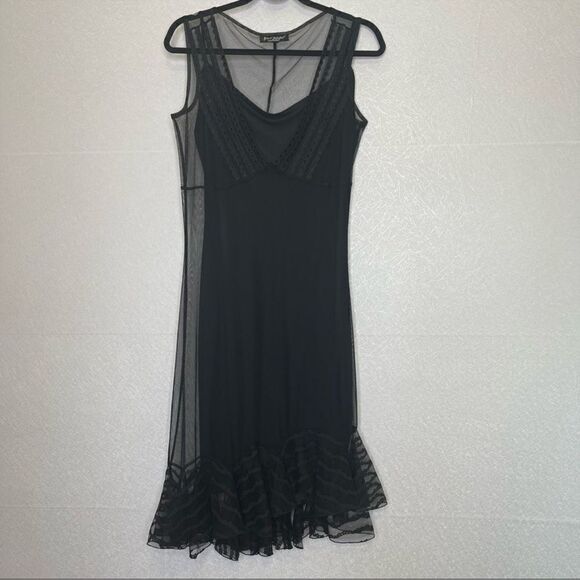 Betsey Johnson Vintage 90’s Asymmetric Tulle Mesh Dress 10 - Picture 5 of 5